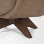 71728 - Oskar Chocolate Fabric w/ Brown Wood Base Swivel Accent Chair