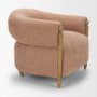 71730 - Margaux Sienna Fabric Open Back Barrel Accent Chair