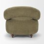 71731 - Margaux Olive Fabric Open Back Barrel Accent Chair