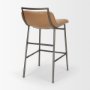 71759 - Kavalan 33.5" Total Height Tan Leather Seat Black Metal Frame Counter Stool