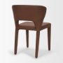 71763 - Marek Nutmeg Leather Open Wingback Dining Chair
