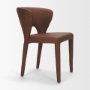 71763 - Marek Nutmeg Leather Open Wingback Dining Chair