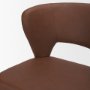 71763 - Marek Nutmeg Leather Open Wingback Dining Chair