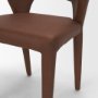 71763 - Marek Nutmeg Leather Open Wingback Dining Chair