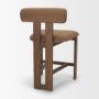 71770 - Tribeca Curve Open Back Mocha Fabric Tripod Frame Counter Stool