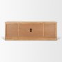 71716 - Carrington 82" 4 Door Closed Sideboard | Brown Oak Wood w/ Brass Hardware