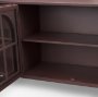 71713 - Rousseau 4 Door Closed Sideboard | Arched Glass | Burgundy Metal