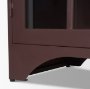 71713 - Rousseau 4 Door Closed Sideboard | Arched Glass | Burgundy Metal