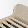 71740-ABC - Solene Upholstered King Bed w/ Footbed | Curved Headboard | Oatmeal Fabric