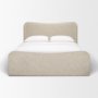 71740-ABC - Solene Upholstered King Bed w/ Footbed | Curved Headboard | Oatmeal Fabric