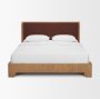 71742-ABC - Holden Upholstered King Bed | Shelter Headboard | Burgundy Performance Fabric