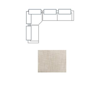 Warner Frame 3 Piece Sofa Set w/Corner Piece w/Back Cushions
