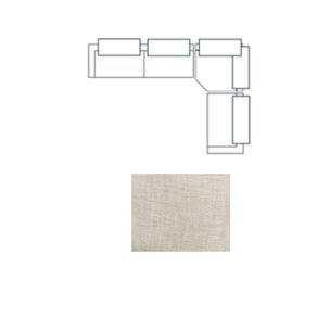 Warner Frame 3 Piece Sofa Set w/Corner Piece w/Back Cushions