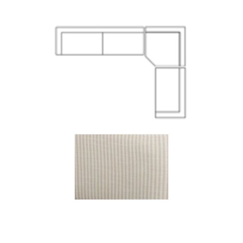 718221-E - Warner Stripe 3 Piece Sofa Set w/Corner Piece