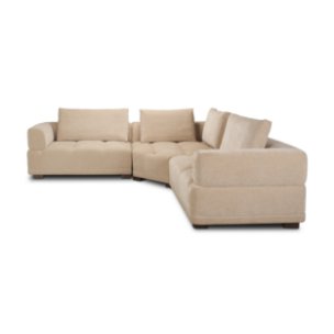 Warner Quilt 3 Piece Sofa Set w/Corner Piece w/Back Cushions