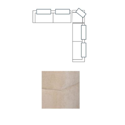 718212-J - Warner Quilt 3 Piece Sofa Set w/S Corner Piece w/Back Cushions