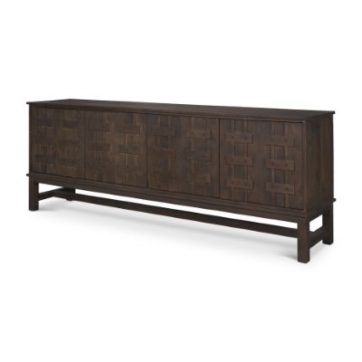 71416 - Truss Dark Brown Wood 4 Door Closed Sideboard