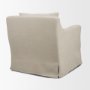 71779 - Ellington Slipcovered Slope Arm Accent Chair | 3 Seater | Cream Fabric