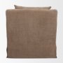 71780 - Ellington Slipcovered Slope Arm Accent Chair | 3 Seater | Stonewashed Latte Fabric