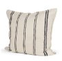 71437-CFD -Liv 22x22 Cream w/ Black Stripes Pillow Cover w/Down Filler