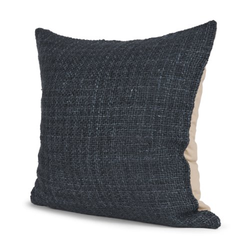 71468-CFNA -Lowen 22x22 Square Navy Woven Pillow Cover w/Non-Allergen Filler