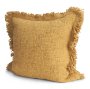 71531-CFNA -Kambal 20x20 Mustard Cotton Pillow Cover w/Non-Allergen Filler