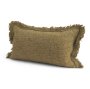 71536-CFD -Kambal 14x26 Dark Olive Cotton Pillow Cover w/Down Filler