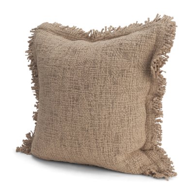 71547-CFNA -Kambal 20x20 Sand Cotton Pillow Cover w/Non-Allergen Filler