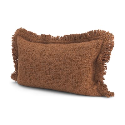 71553-CFNA -Kambal 13x21 Mahogany Cotton Pillow Cover w/Non-Allergen Filler