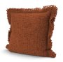 71555-CFD -Kambal 20x20 Copper Rust Cotton Pillow Cover w/Down Filler