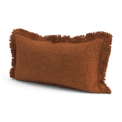 71556-CFD -Kambal 14x26 Copper Rust Cotton Pillow Cover w/Down Filler