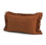 71557-CFD -Kambal 13x21 Copper Rust Cotton Pillow Cover w/Down Filler