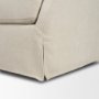 71779-AB - Ellington Slipcovered Slope Arm Swivel Accent Chair | 3 Seater | Cream Fabric