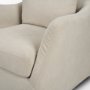 71779-AB - Ellington Slipcovered Slope Arm Swivel Accent Chair | 3 Seater | Cream Fabric