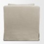 71779-AB - Ellington Slipcovered Slope Arm Swivel Accent Chair | 3 Seater | Cream Fabric