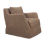 71780-AB - Ellington Slipcovered Slope Arm Swivel Accent Chair | 3 Seater | Stonewashed Latte Fabric