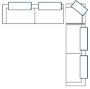 718202-J - Warner Channel 3 Piece Sofa Set w/S Corner Piece w/Back Cushions