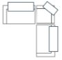 718202-G - Warner Channel 3 Piece Sofa Set w/S Corner Piece w/Back Cushions