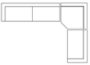 718221-E - Warner Stripe 3 Piece Sofa Set w/Corner Piece
