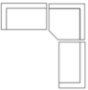 718221-C - Warner Stripe 3 Piece Sofa Set w/Corner Piece