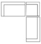 718231-G - Warner Frame 3 Piece Sofa Set w/S Corner Piece
