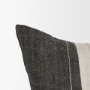 71431-CFD - Cooper 20x20 Square Black w/ Cream Stripe Pillow Cover w/Down Filler