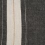 71431-CFD - Cooper 20x20 Square Black w/ Cream Stripe Pillow Cover w/Down Filler