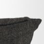 71431-CFD - Cooper 20x20 Square Black w/ Cream Stripe Pillow Cover w/Down Filler