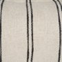 71438-CFD - Liv 14x26 Lumbar Cream w/ Black Stripes Pillow Cover w/Down Filler