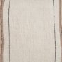 71440-CFD - Maeve 20x20 Square Natural Linen w/ Orange Stripes Pillow Cover w/Down Filler