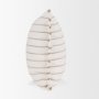 71444-CFD - Willow 20x20 Square Cream w/ Camel Stripes Pillow Cover w/Down Filler