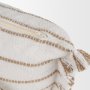 71446-CFD - Willow 13x21 Lumbar Cream w/ Camel Stripes Decorative Pillow Cover