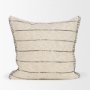 71447-CFD - Lyle 20x20 Square Oatmeal w/ Black Stripes Decorative Pillow Cover