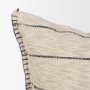 71447-CFD - Lyle 20x20 Square Oatmeal w/ Black Stripes Decorative Pillow Cover